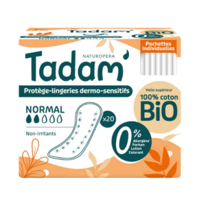 TADAM 20 PROTEGE LINGERIES DERMO SENSITIVES NORMAL COTON BIO NON IRRITANTS