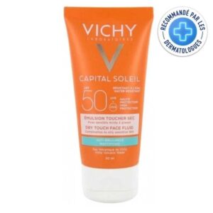 VICHY OFFRE CAPITAL SOLEIL EMULSION PROTECTRICE ANTI BRILLANCE PEAU MIXTE A GRASSE SPF 50+ 50 ML