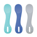 TINY TWINKLE LOT DE 3 CUILLERES POUR BEBE EN SILICONE