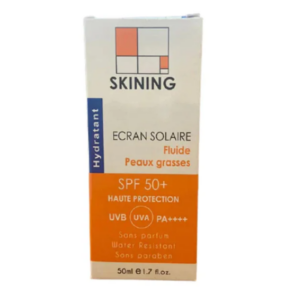 SKINING INVISBLE ECRAN SOLAIRE SPF 50+ FLUIDE PEAUX GRASSES 50 ML