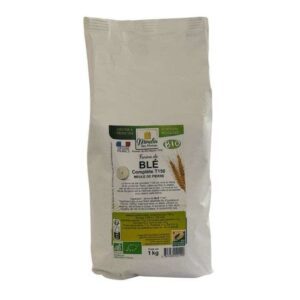 MOULIN DES MOINES FARINE DE BLE COMPLETE T150 MEULE DE PIERRE 1KG