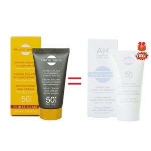 PHOTO WHITE OFFRE CREME SOLAIRE TEINTEE CLAIRE ECLAIRICISSANTE SPF 50+ 50 ML + CREME VISAGE ACIDE HYALURONIQUE 50 ML OFFERTE