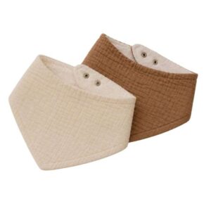 LINETTE PACK DE 2 BAVOIRS BANDANA LINETTE BLANC CASSE ET TEDDY
