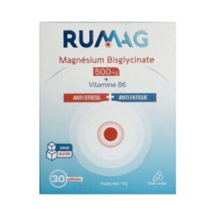 RUMAG MAGNESIUM BISGLYCINATE 500MG + VITAMINE B6 30 GELULES