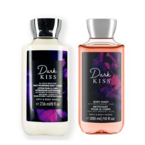 BATH AND BODY WORKS DUO DARK KISS GEL MOUSSANT 295 ML + LOTION POUR LE CORPS 236 ML
