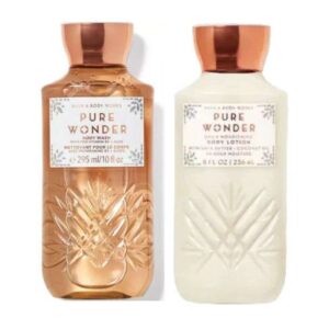 BATH AND BODY WORKS DUO PURE WONDER NETTOYANT POUR LE CORPS 295 ML + LOTION HYDRATANTE POUR LE CORPS 236 ML