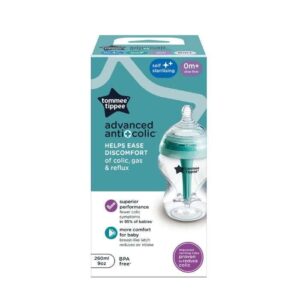 TOMMEE TIPPEE ADVANCED ANTI COLIC BIBERON 260 ML 0 MOIS+ DEBIT LENT